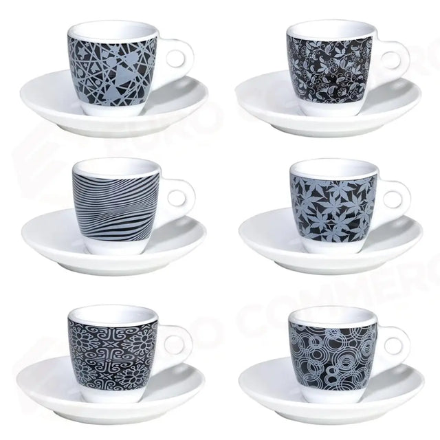 C/6 COFFEE CUP WITH SAUCER SOFIA GEOMETRIC 5151/551 K/965 INKER - 8851234 - MEDRI