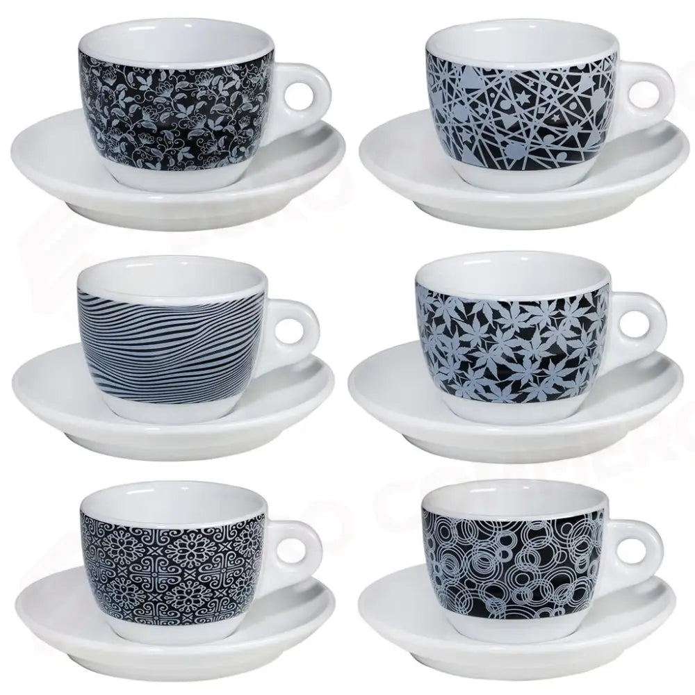 C/6 TAZZA CAPPUCCINO CON PIATTO SOFIA GEOMETRICO 5161/553 K/965 INKER - 8851235 - MEDRI