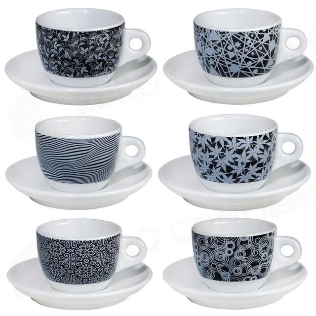 Tasse à cappuccino C/6 avec soucoupe Sofia Geometric 5161/553 K/965 Inker - 8851235 - MEDRI