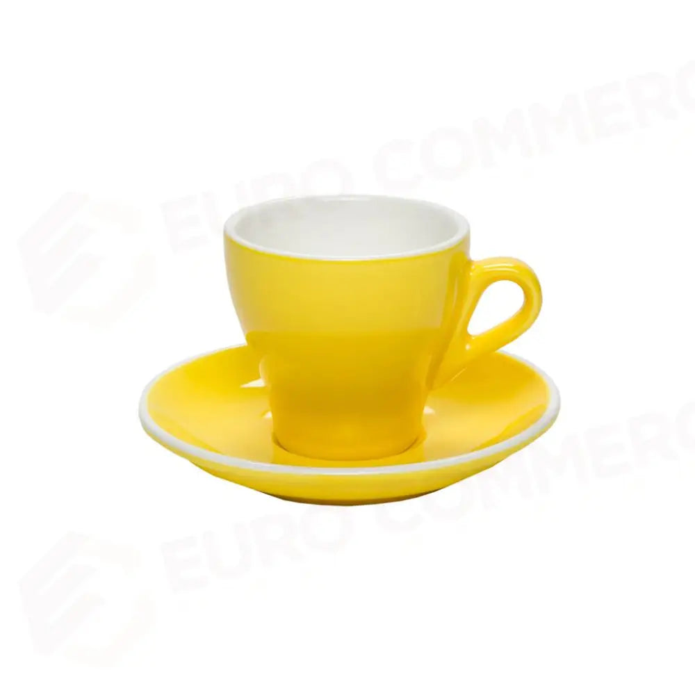 C/6 TAZZE CAFFÈ CON PIATTO 8 CL BREAKFAST GIALLO 390/390 MEDRI - 13740007 - MEDRI