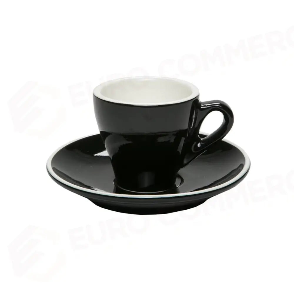 C/6 TAZZE CAFFÈ CON PIATTO 8 CL BREAKFAST NERO 390/390 MEDRI - 13740022 - MEDRI