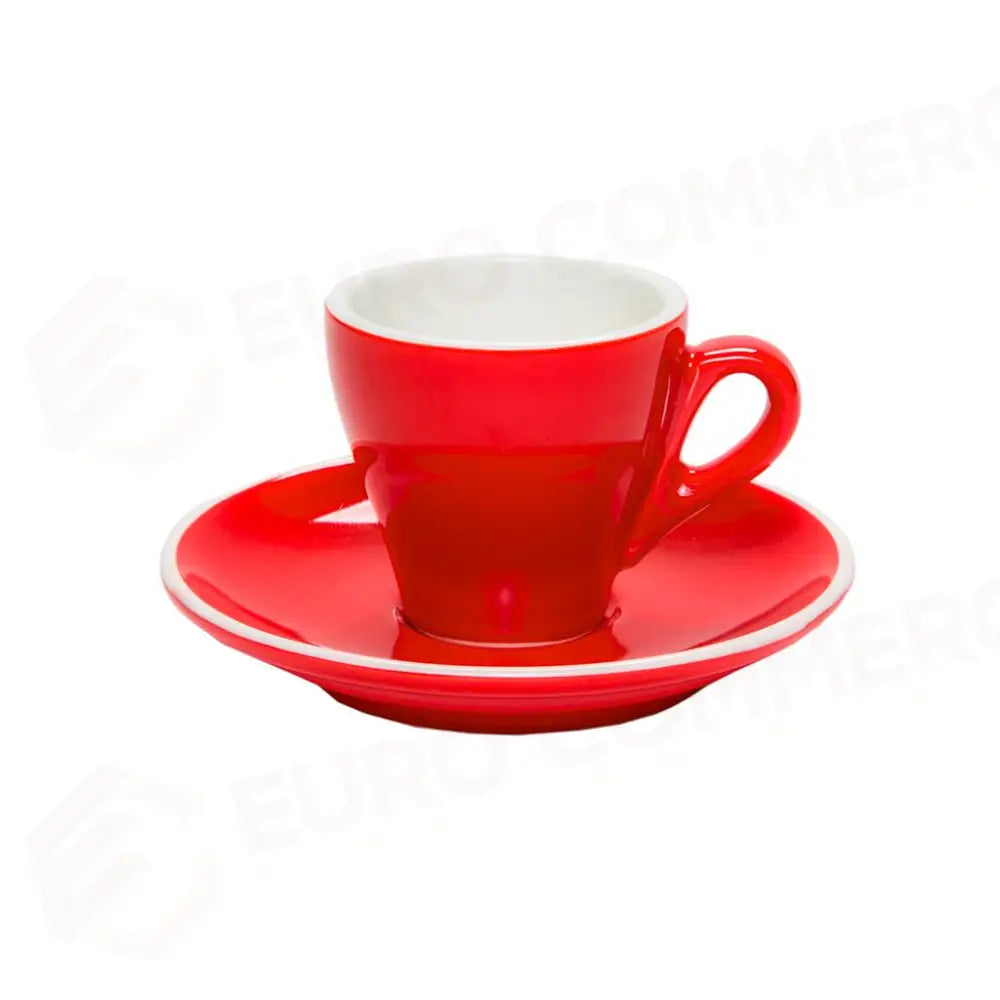 C/6 TAZZE CAFFÈ CON PIATTO 8 CL BREAKFAST ROSSO 390/390 MEDRI - 13740005 - MEDRI