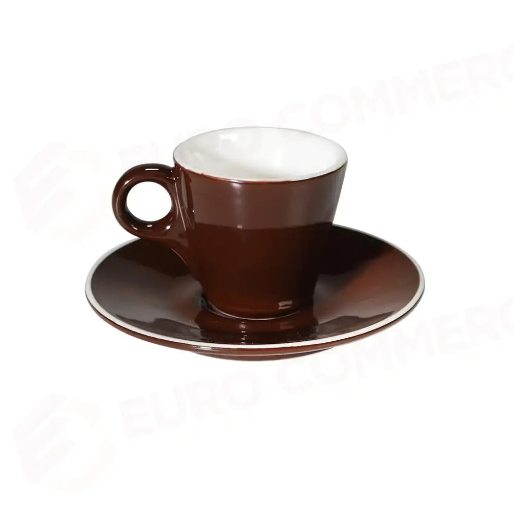 C/6 TAZZE CAFFÈ CONICHE CON PIATTO 8 CL MARRONE BREAKFAST 761S/2936 MEDRI - 13740041 - MEDRI