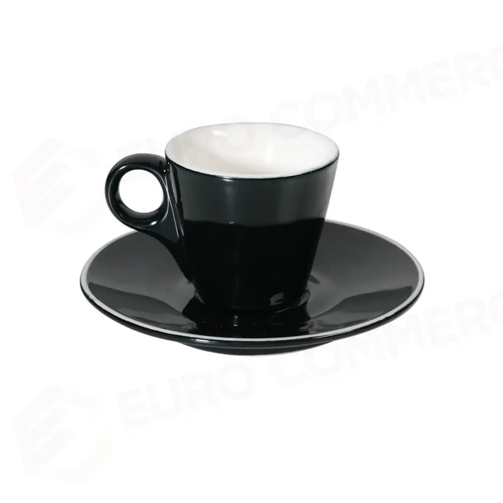 C/6 TAZZE CAFFÈ CONICHE CON PIATTO 8 CL NERO BREAKFAST 761S/2936 MEDRI - 13740040 - MEDRI