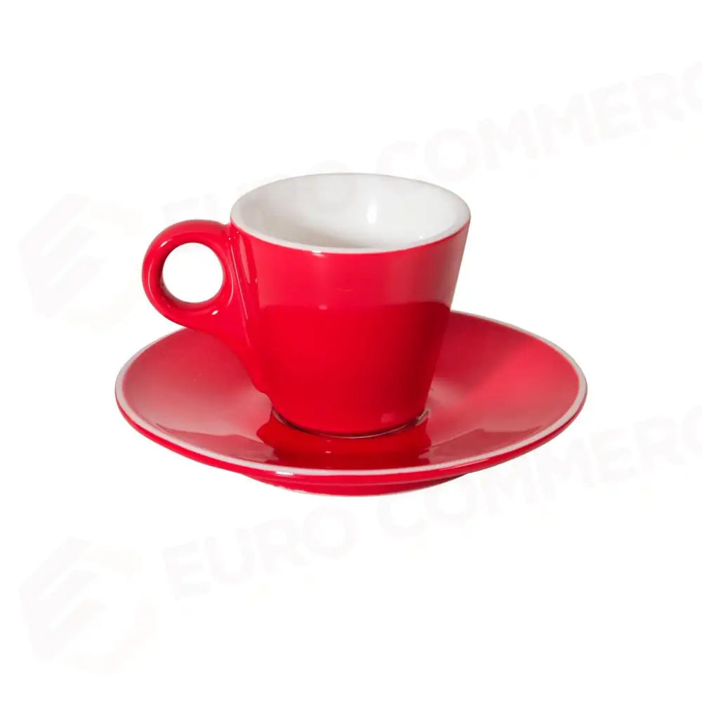 C/6 TAZZE CAFFÈ CONICHE CON PIATTO 8 CL ROSSO BREAKFAST 761S/2936 MEDRI - 13740039 - MEDRI