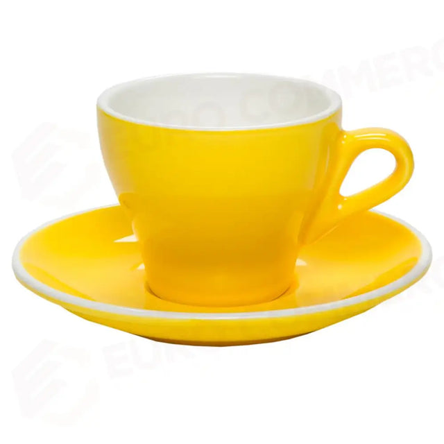 Lot de 6 tasses à thé avec soucoupe 18 cl, jaune petit-déjeuner, 389/389 MEDRI - 13740014 - MEDRI