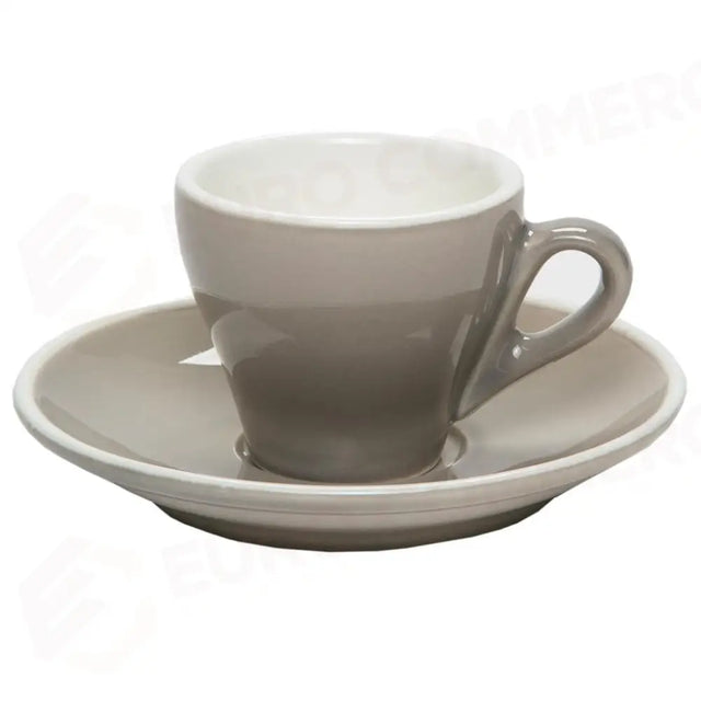 C/6 TEA CUPS WITH SAUCER 18 CL BREAKFAST GREY 389/389 MEDRI - 13740010 - MEDRI