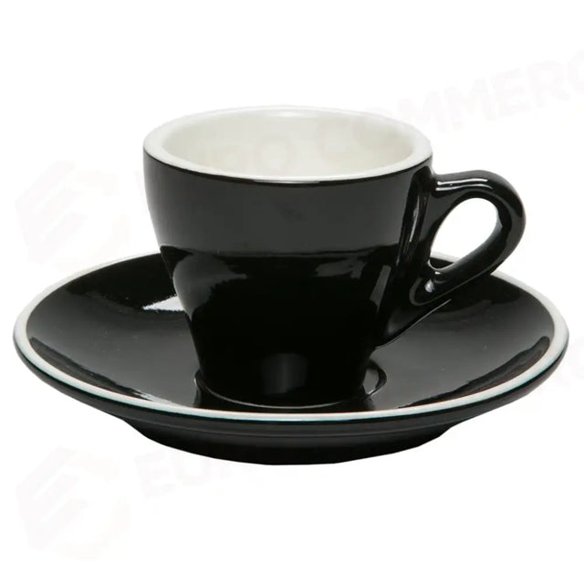 C/6 TEA CUPS WITH SAUCER 18 CL BREAKFAST BLACK 389/389 MEDRI - 13740023 - MEDRI