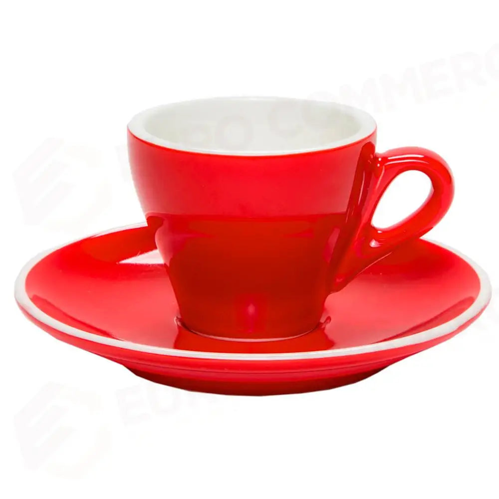 C/6 TAZZE THE CON PIATTO 18 CL BREAKFAST ROSSO 389/389 MEDRI - 13740012 - MEDRI