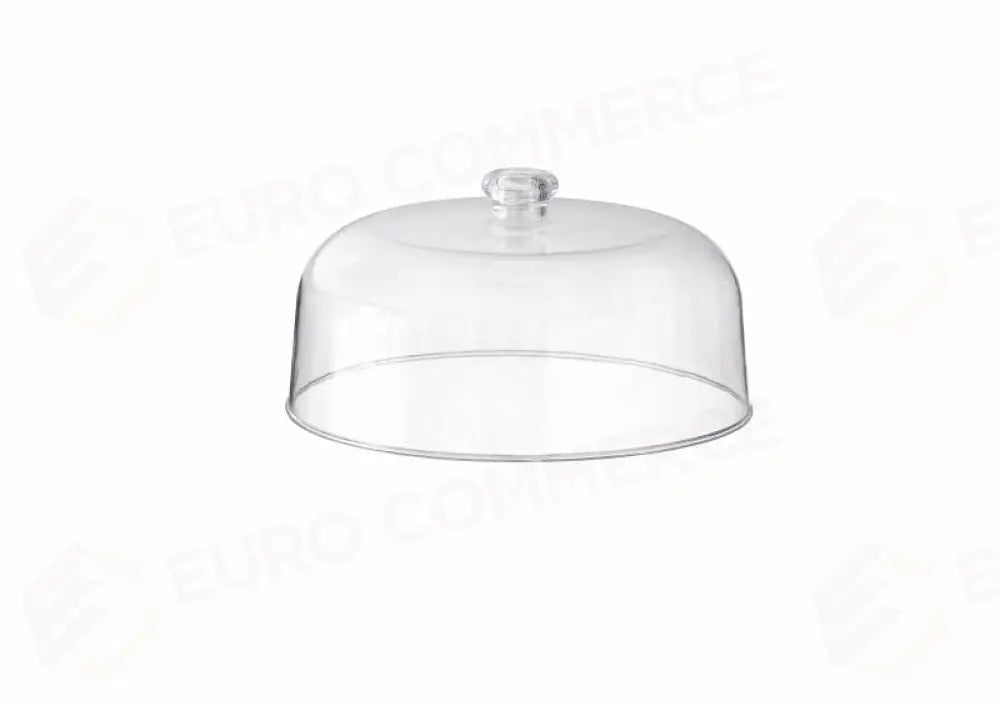 CAMPANA ROTONDA IN ACRILICO TRASPARENTE - Ø28X14,5 CM - S5073 - LEONE - ESPOSITORI BUFFET IN ACACIA
