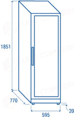 CANTINA REFRIGERATA DA 480 LT. FREE-STANDING (DOPPIA TEMPERATURA) +5°/+12°C/+12°/+20°C - CW 518DT - COOL HEAD