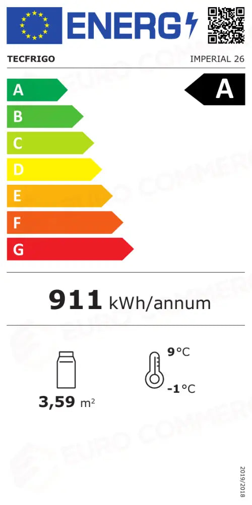 Etichetta Energetica IMPERIAL 26 VISION TECFRIGO