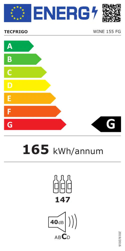 Etichetta Energetica WINE 155 FG TECFRIGO