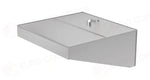 CAPPA ASPIRANTE INCLINATA A PARETE IMBULLONATA HENDI ARGENTO 1200X1000X(H)450MM - 219782