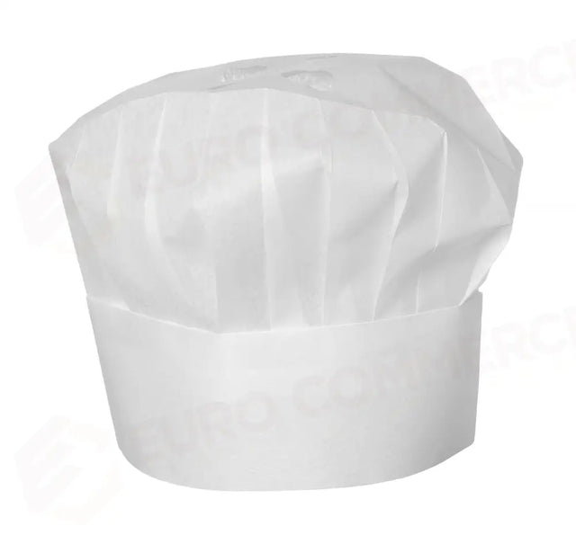CAPPELLO CUOCO - 10 PEZZI, HENDI, BIANCO, 10 PEZZI, Ø300X(H)230MM - 560044