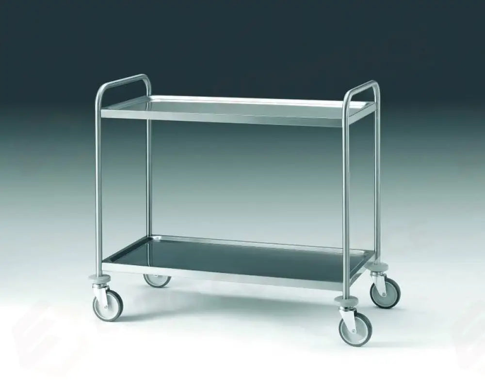 CARRELLO ACCIAIO INOX 2 RIPIANI 1000X500MM PORTATA 120 KG - MS1002L - KAREL - Attrezzatura