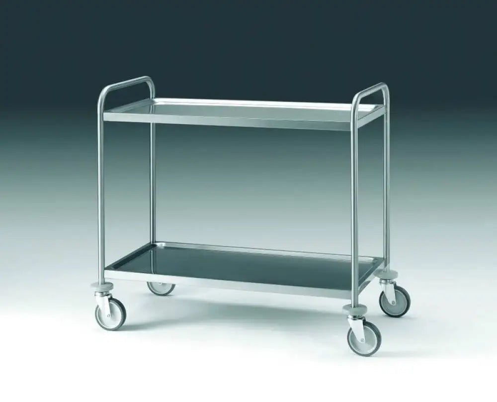 CARRELLO ACCIAIO INOX 2 RIPIANI 1000X500MM PORTATA 120 KG - MS1002L - KAREL - Attrezzatura
