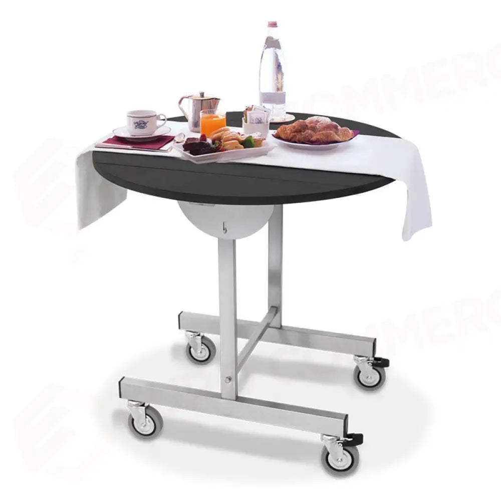 CARRELLO BREAKFAST PIANO TONDO Ø CM 80 - 1104-80N - METALCARRELLI - CARRELLI