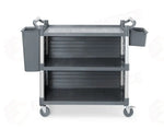 CARRELLO DI SERVIZIO IN POLIPROPILENE A 3 SCAFFALI GRANDE AMERBOX 1010X500X(H)960MM - 816264