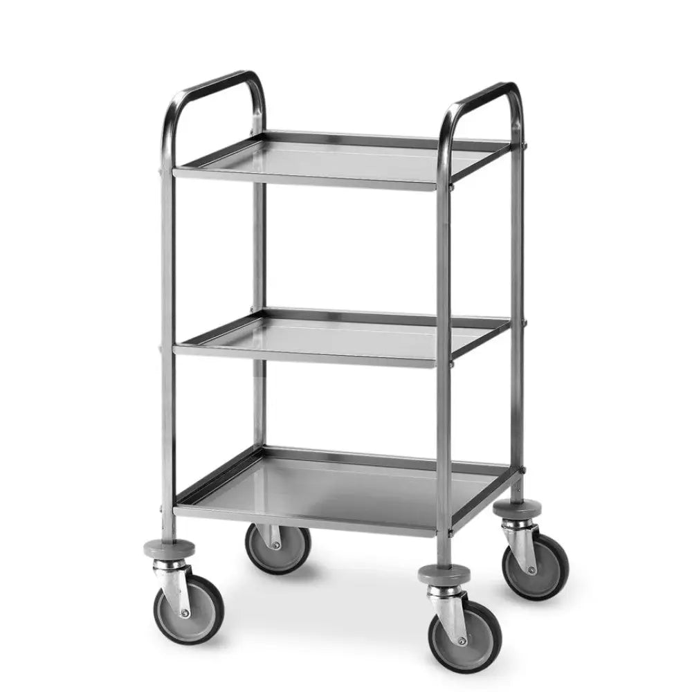 CARRELLO DI SERVIZIO INOX 3 PIANI CM 47X44X1,5H - 1517 - METALCARRELLI - CARRELLI