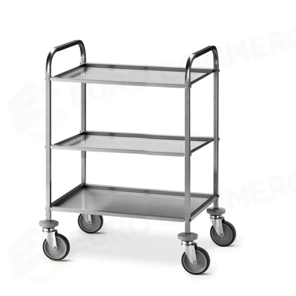 CARRELLO DI SERVIZIO INOX 3 PIANI CM 75X44X1,5H - 1521 - METALCARRELLI - CARRELLI