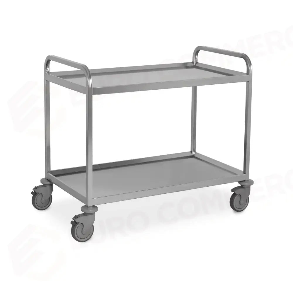 CARRELLO INOX PORTATA 300KG 2 PIANI VASCA CM 100X58. - 1560-2PV - METALCARRELLI - CARRELLI