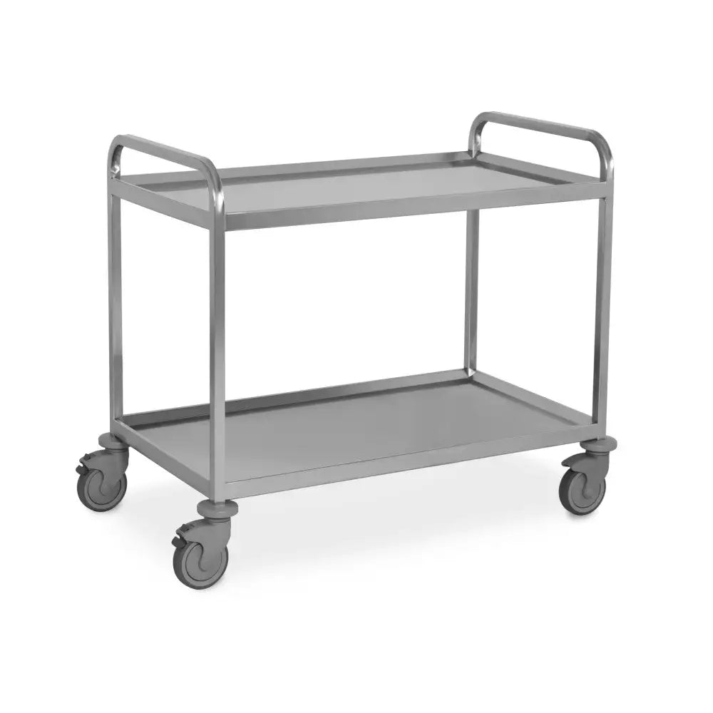 CARRELLO INOX PORTATA 300KG 2 PIANI VASCA CM 100X58. - 1560-2PV - METALCARRELLI - CARRELLI