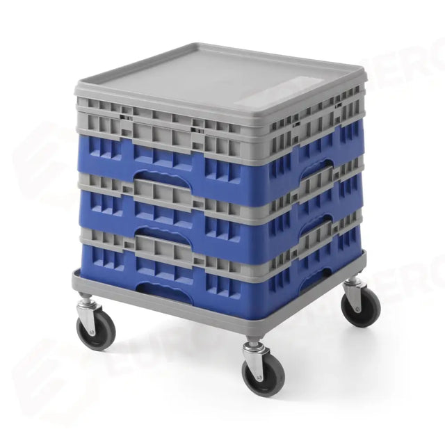 CARRELLO PER RACK UNIVERSALI 500×500 MM, AMERBOX, GRIGIO CHIARO, 500X500X(H)180MM - 877807