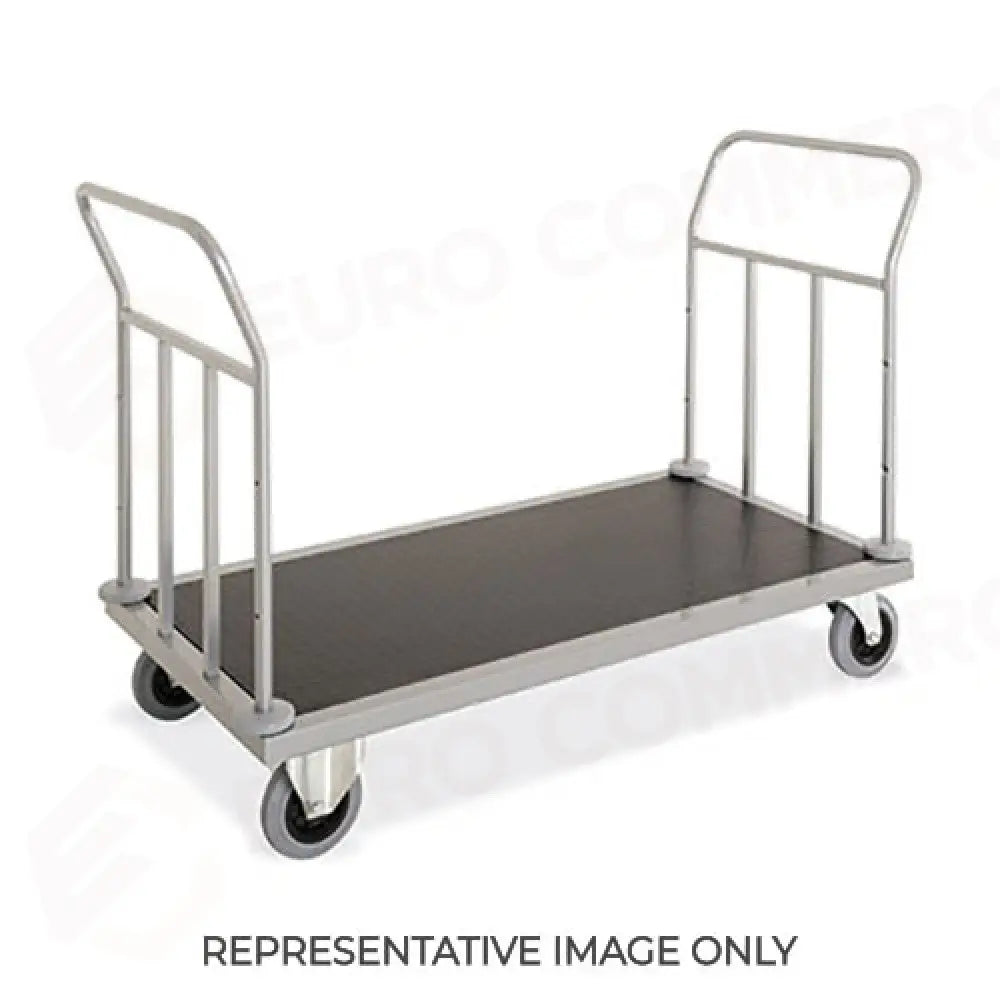 CARRELLO PORTABAGAGLI RUOTE ELASTICHE 2 RUOTE FRENATE - 1894.1-E - METALCARRELLI - CARRELLI
