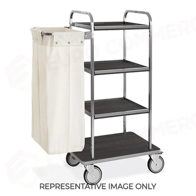 CHARIOT À LINGE, 4 ÉTAGES CM 50X45, PANNEAUX LATÉRAUX, CHÊNE - 4450T - METALCARRELLI