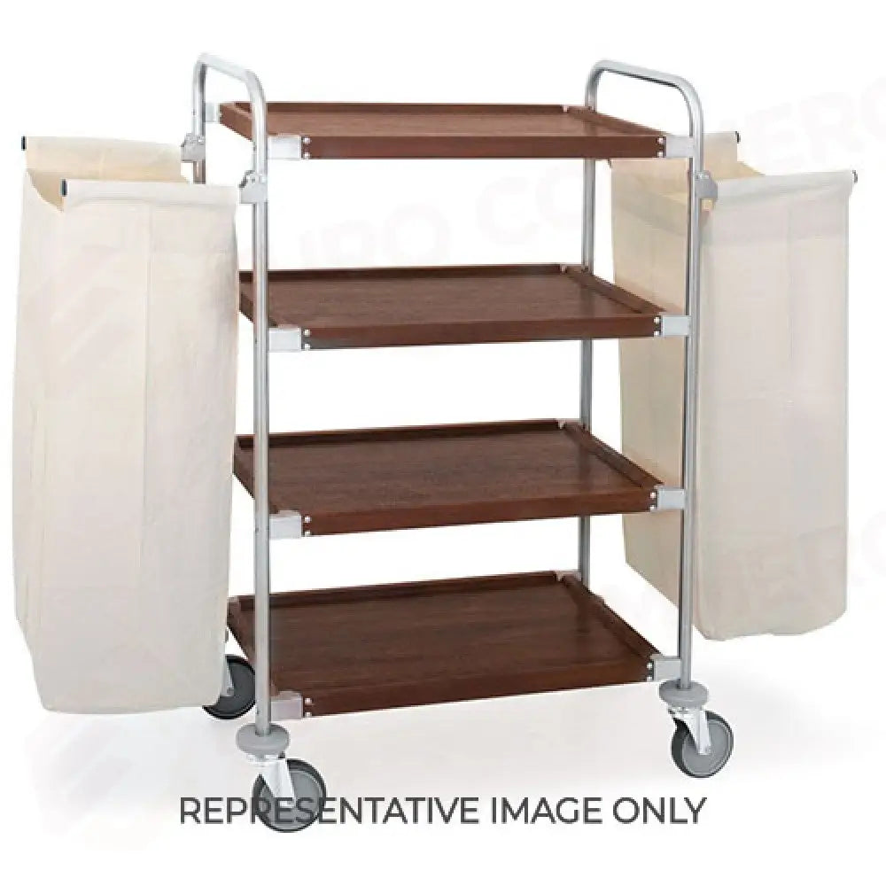CARRELLO PORTABIANCHERIA 4 PIANI CM 70X45 2 SACCHI BIANCHERIA RUOTE ELASTICHE 2 FRENATE - 4430.70-F - METALCARRELLI