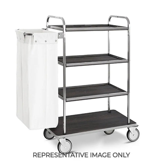 CARRELLO PORTABIANCHERIA 4 PIANI CM 70X45 ROVERE TABACCO - 4470-F - METALCARRELLI - CARRELLI
