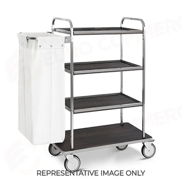 CHARIOT À LINGE, 4 ÉTAGES CM 70X45, CHÊNE TABAC - 4470-F - METALCARRELLI
