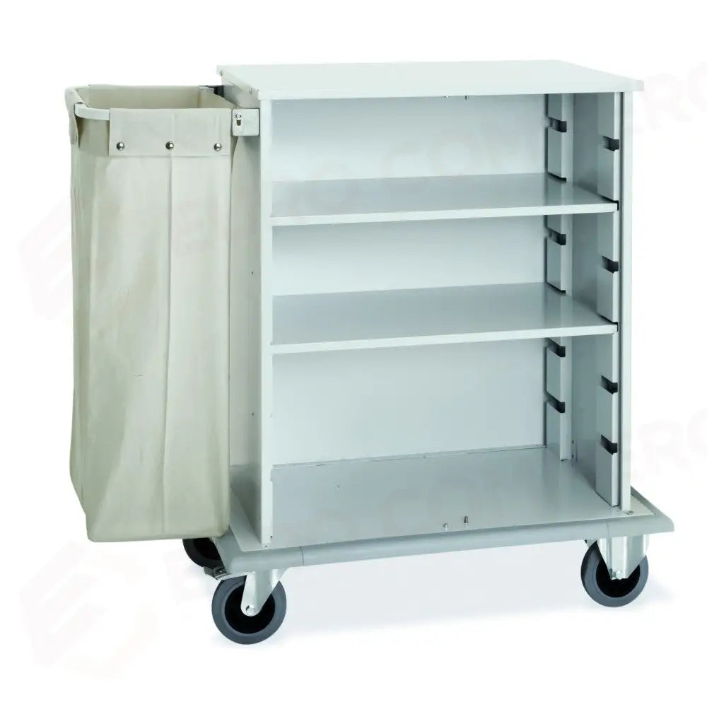 CARRELLO PORTABIANCHERIA ARMADIATO,1 SACCO PORTABIANCHERIA,2 RUOTE FRENATE - 2022-F - METALCARRELLI - CARRELLI
