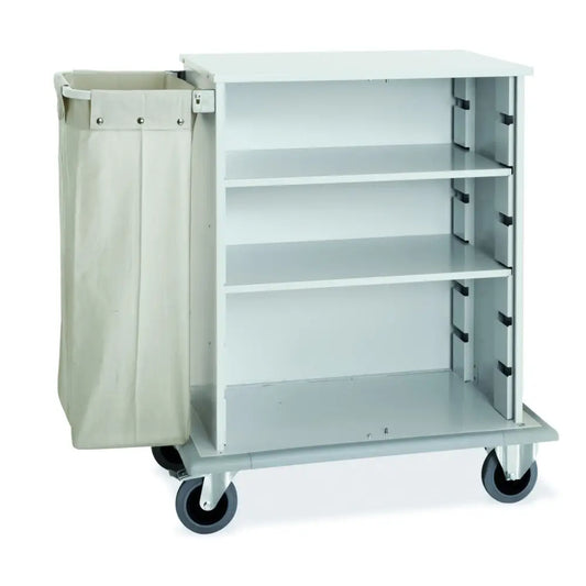 CARRELLO PORTABIANCHERIA ARMADIATO,1 SACCO PORTABIANCHERIA,2 RUOTE FRENATE - 2022-F - METALCARRELLI - CARRELLI