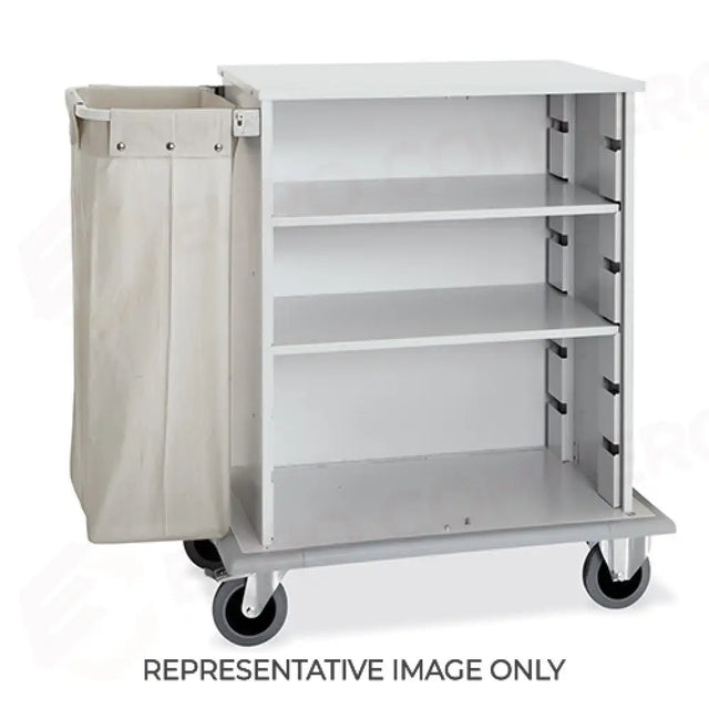 CARRELLO PORTABIANCHERIA ARMADIATO, 1 SACCO PORTABIANCHERIA, RUOTE ELASTICHE, 2 FRENATE - 2022-E - METALCARRELLI