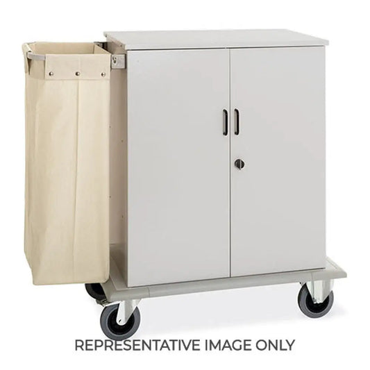 CARRELLO PORTABIANCHERIA ARMADIATO,1 SACCO PORTABIANCHERIA SPORTELLI 2 RUOTE FRENATE - 2022S-F - METALCARRELLI