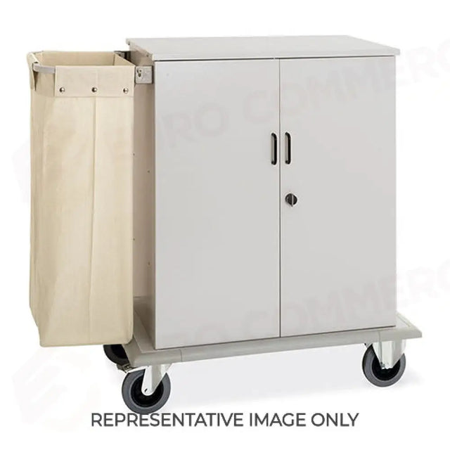 CARRELLO PORTABIANCHERIA ARMADIATO,1 SACCO PORTABIANCHERIA, SPORTELLI, 2 RUOTE FRENATE - 2022S-F - METALCARRELLI