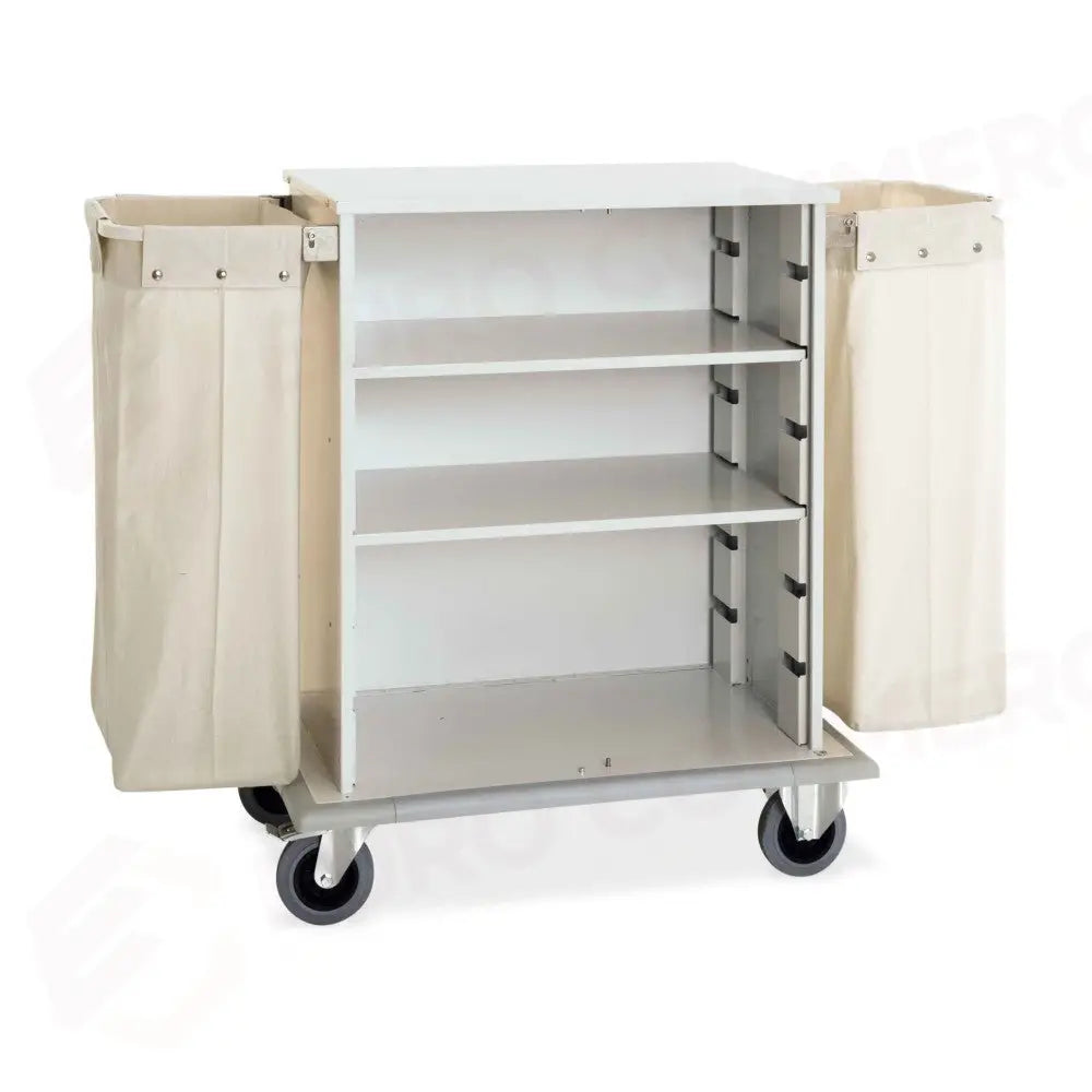 CARRELLO PORTABIANCHERIA ARMADIATO 2 SACCHI PORTABIANCHERIA,2 RUOTE FRENATE - 2024-F - METALCARRELLI - CARRELLI