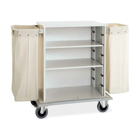 CARRELLO PORTABIANCHERIA ARMADIATO 2 SACCHI PORTABIANCHERIA,2 RUOTE FRENATE - 2024-F - METALCARRELLI - CARRELLI