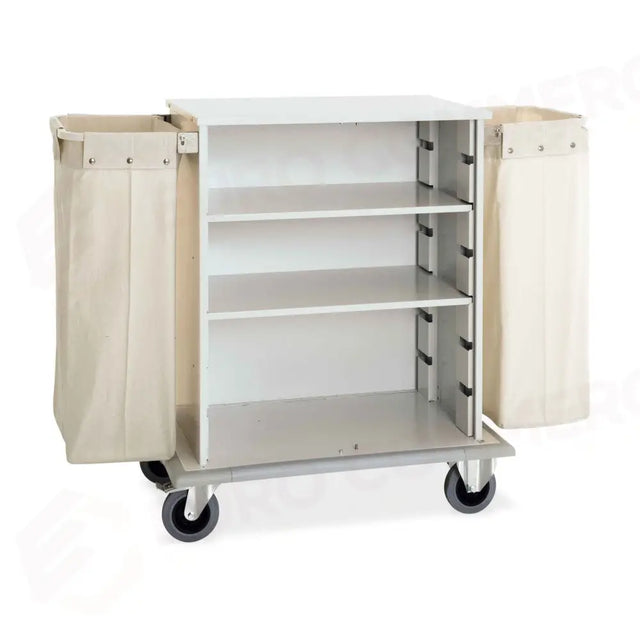 CARRELLO PORTABIANCHERIA ARMADIATO, 2 SACCHI PORTABIANCHERIA,2 RUOTE FRENATE - 2024-F - METALCARRELLI