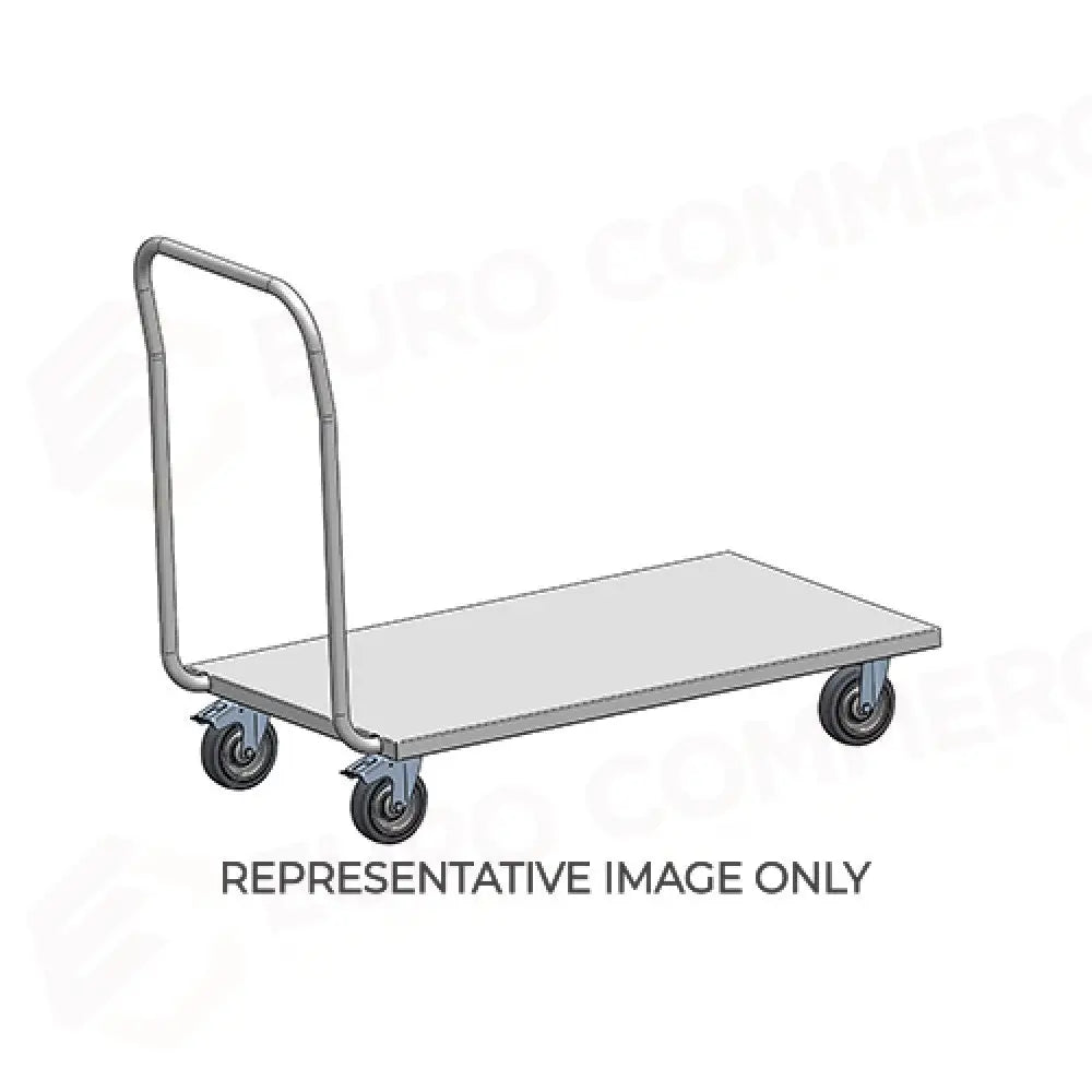 CARRELLO PORTACASSE IN POLIETILENE 2 MANICI 2 RUOTE FRENATE - 1840M2-F - METALCARRELLI - CARRELLI