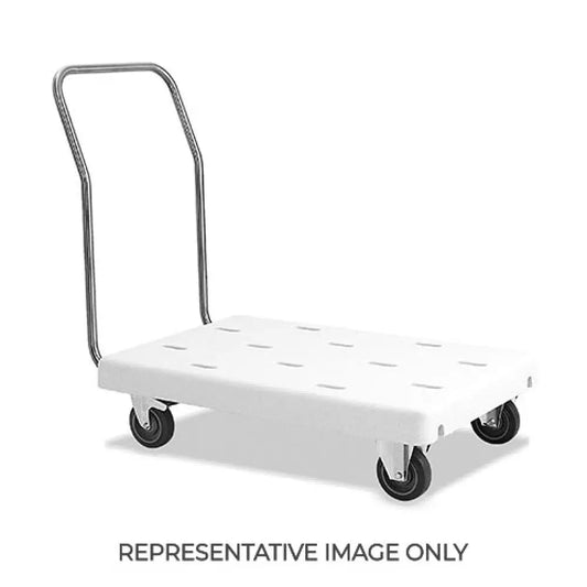 CARRELLO PORTACASSE IN POLIETILENE 2 RUOTE FRENATE - 1840-F - METALCARRELLI - CARRELLI