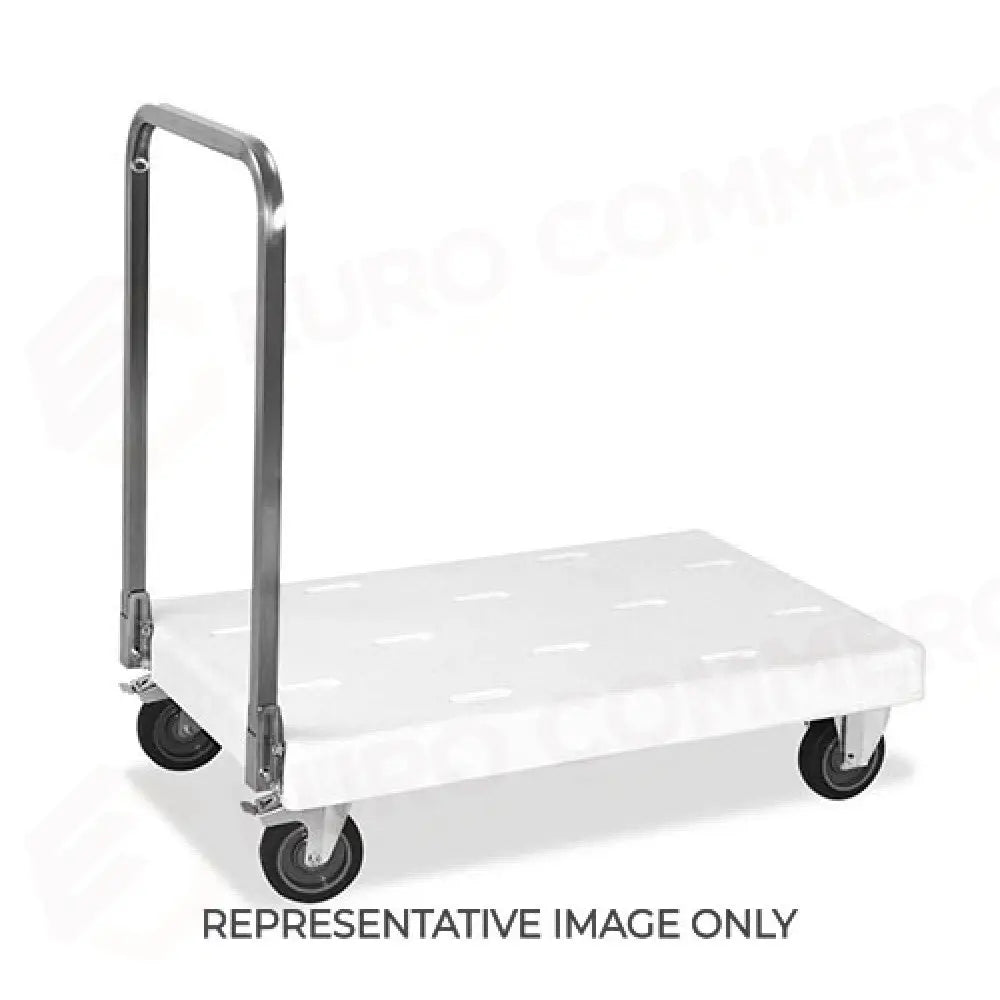 CARRELLO PORTACASSE IN POLIETILENE MANICO PIEGHEVOLE 2 RUOTE FRENATE - 1841-F - METALCARRELLI - CARRELLI