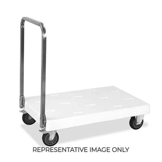 CARRELLO PORTACASSE IN POLIETILENE MANICO PIEGHEVOLE 2 RUOTE FRENATE - 1841-F - METALCARRELLI - CARRELLI