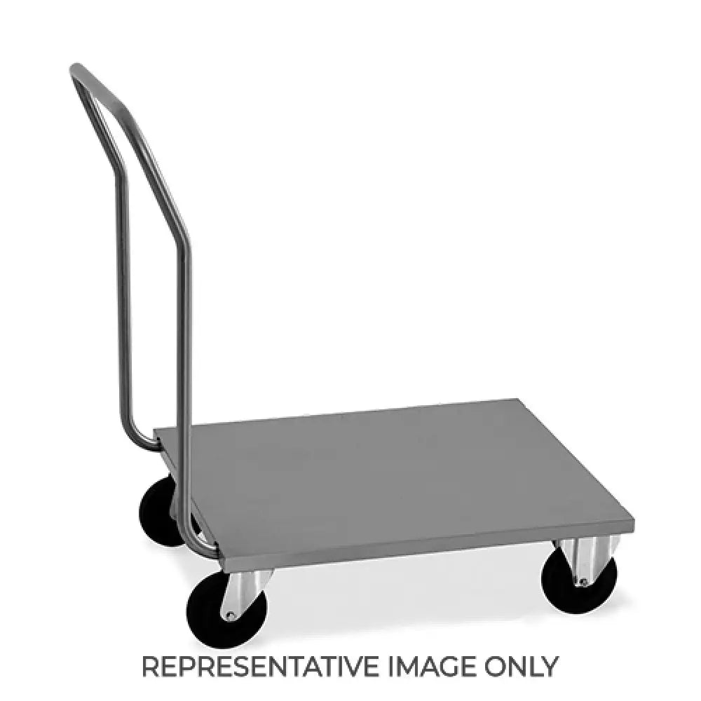 CARRELLO PORTACASSE INOX 2 RUOTE FRENATE CM 60X90X97H - 1896-F - METALCARRELLI - CARRELLI