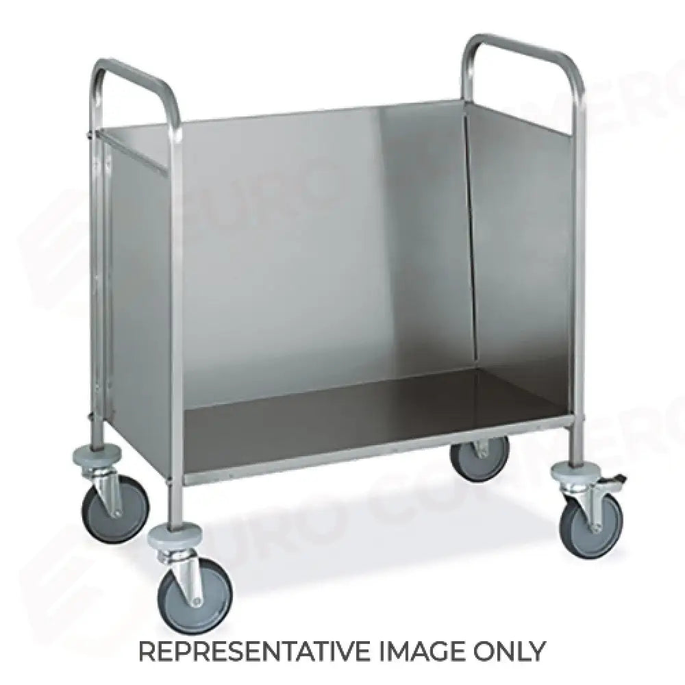 CARRELLO PORTAPIATTI IMPILATI PORTATA 200 PIATTI 2 RUOTE CON FRENO - 1270-F - METALCARRELLI - CARRELLI