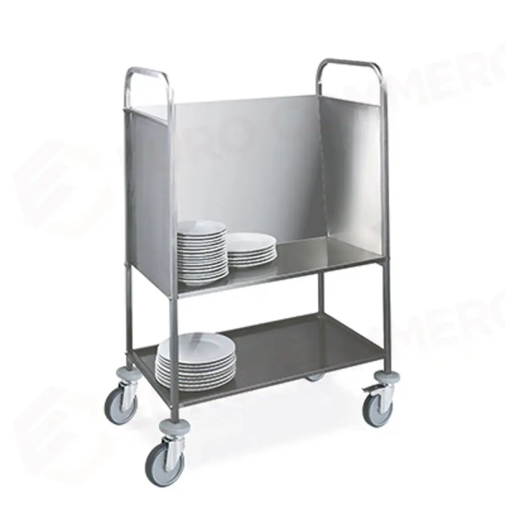 CARRELLO PORTAPIATTI IMPILATI PORTATA 200 PIATTI RIPIANO DI SERVIZIO - 1272 - METALCARRELLI - CARRELLI