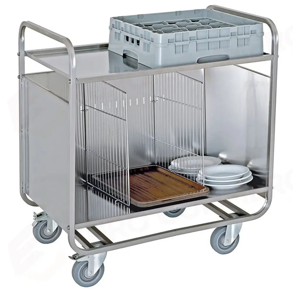 CARRELLO PORTAPIATTI/VASSOI IMPILATI PORTATA 200 PIATTI PIANO DI SERVIZIO - 1270PR - METALCARRELLI - CARRELLI