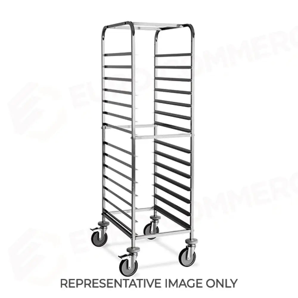 CARRELLO PORTATEGLIE 14X60X40 GUIDE A ’L’ 2 RUOTE FRENATE - 2076-F - METALCARRELLI - CARRELLI